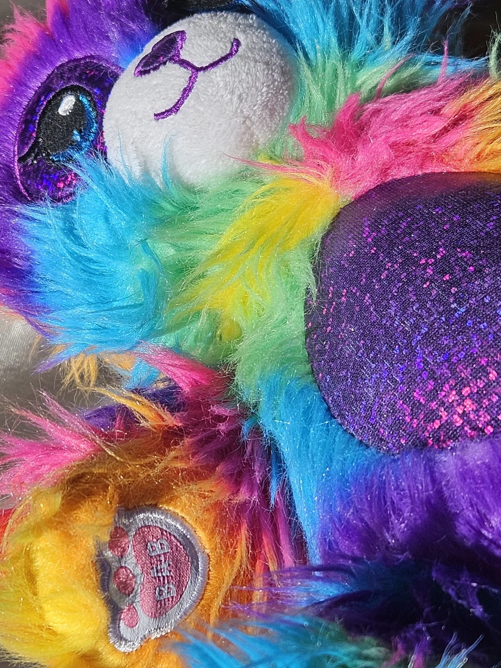 Build-A-Bear  Fluffy Rainbow Panda 10inch Plush *RARE EDITION*